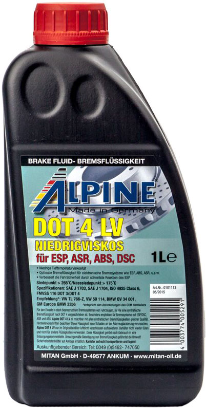 Гальмівна рідина ALPINE DOT 4 1 л (4003774005291)